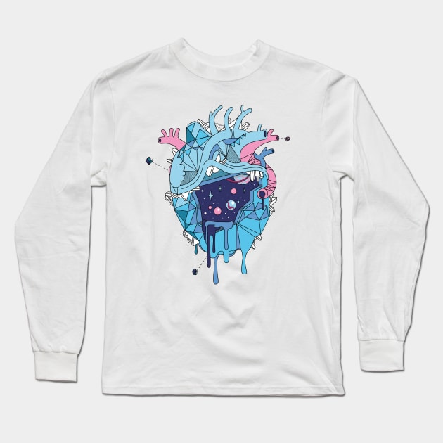 alien frozen heart Long Sleeve T-Shirt by Paolavk